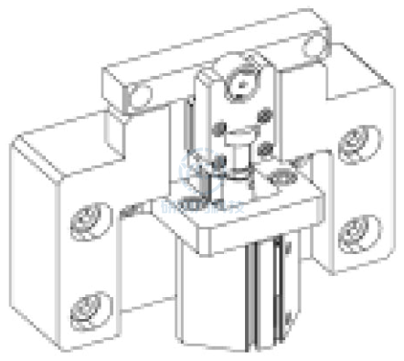 （環(huán)形導(dǎo)軌）氣缸直頂定位：型材安裝